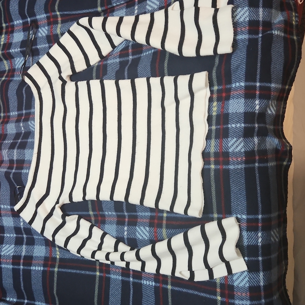 Forever 21 sweater, small, black and white striped.